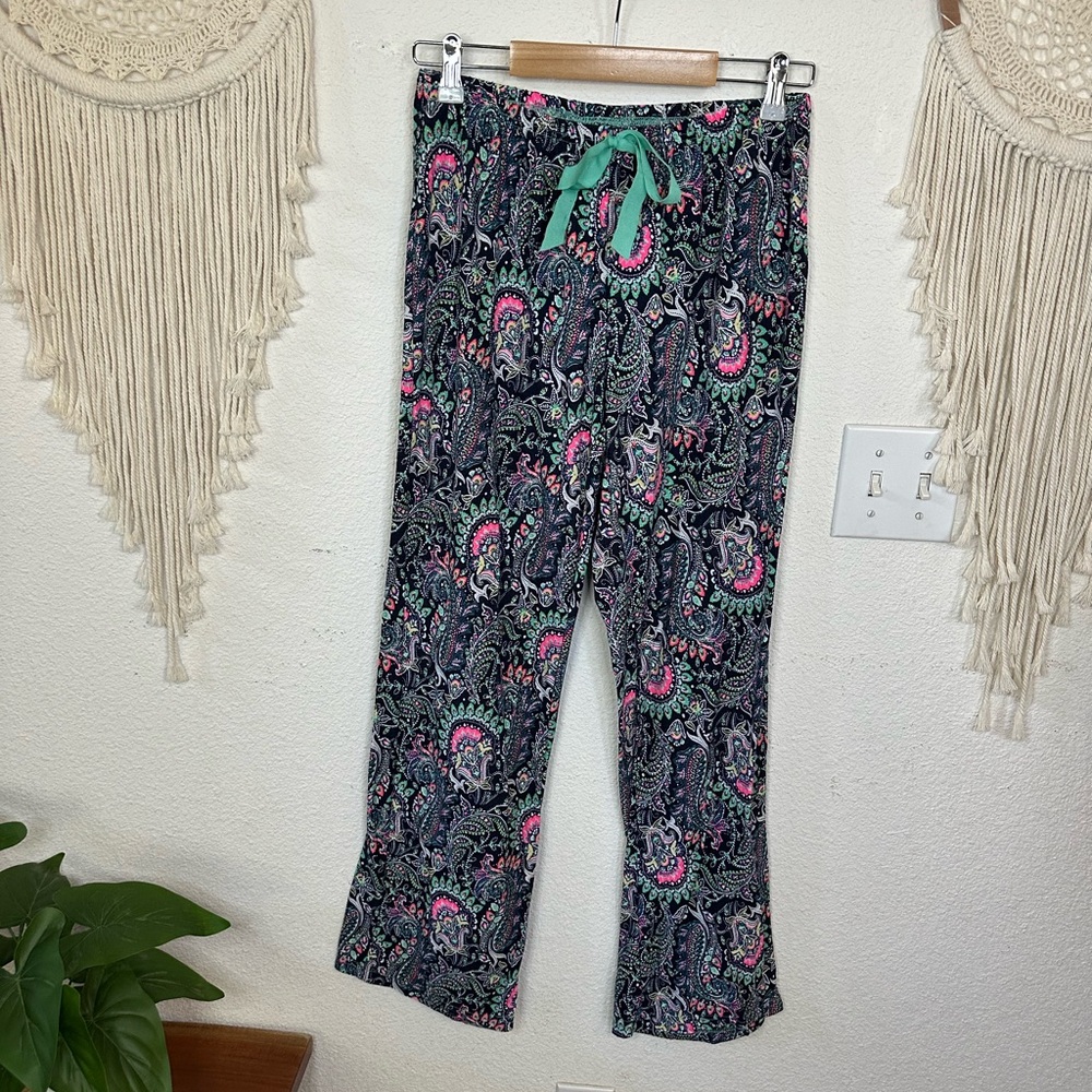 Bobbie brooks colorful paisley print soft pajama pants small